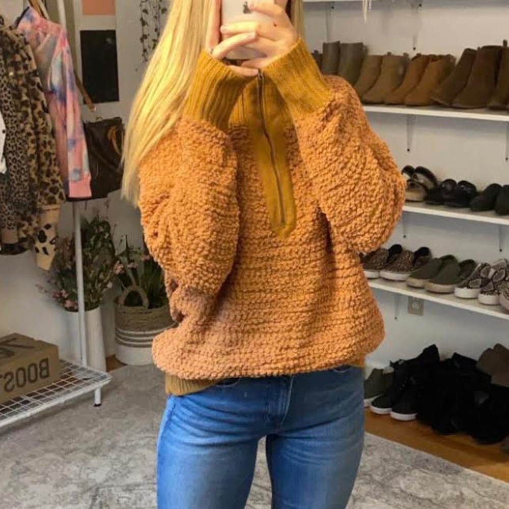 Cropped half zip
